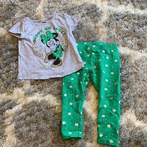 Girls 2T Minnie Mouse Outfit for St. Patrick’s Day
